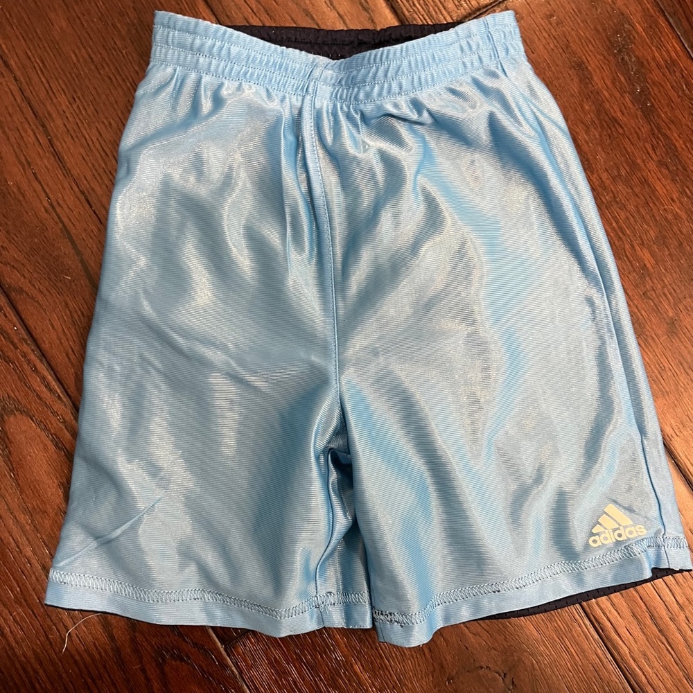 Adidas Light Blue Athletic Shorts ( reversible)